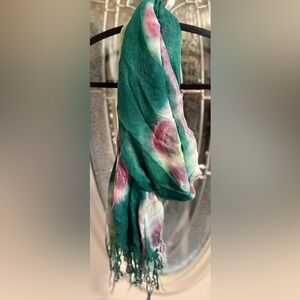 Tie-Dye Sheer Scarf Wrap or Shall